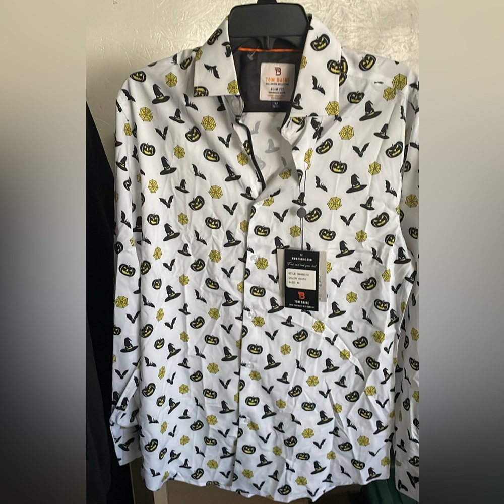 Tom Blaine Men's Halloween Casual Button Down Shirt